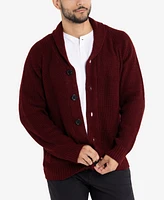 X-Ray Men's Shawl Collar Cardigan