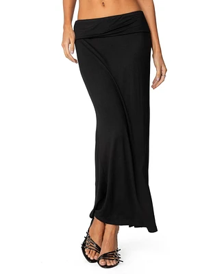 Edikted Women's Johanna Fold Over Maxi Skirt