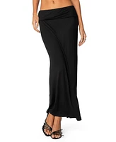 Edikted Women's Johanna Fold Over Maxi Skirt