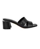 Calvin Klein Women's Valery Logo Block Heel Slide Sandals