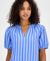 Tommy Hilfiger Women's Striped Popover Top