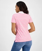 Tommy Hilfiger Women's Striped Short-Sleeve Polo Shirt