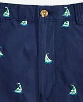 Club Room Men's Regular-Fit Sailboat Embroidered 9" Shorts, Exclusively at Macy's