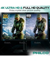 Philco Hdtv 4K Antenna with Amplifier, Indoor/Outdoor, Supports Uhf/Vhf, Free Digital Local Channels, Easy installation