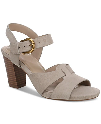 Giani Bernini Women's Angellina Suede Stacked Heel Dress Sandals, Created for Macy's