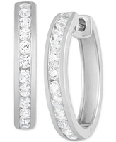 Diamond Hoop Earrings (1 ct. t.w.) in 14k White Gold