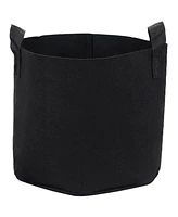 Garden Grow Bag with Handles Nonwoven Polypropylene Fabric, Black
