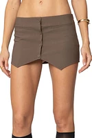 Edikted Womens Ellis Buttoned Up Mini Skort