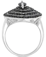 Black Spinel Statement Ring (5/8 ct. t.w.) Sterling Silver