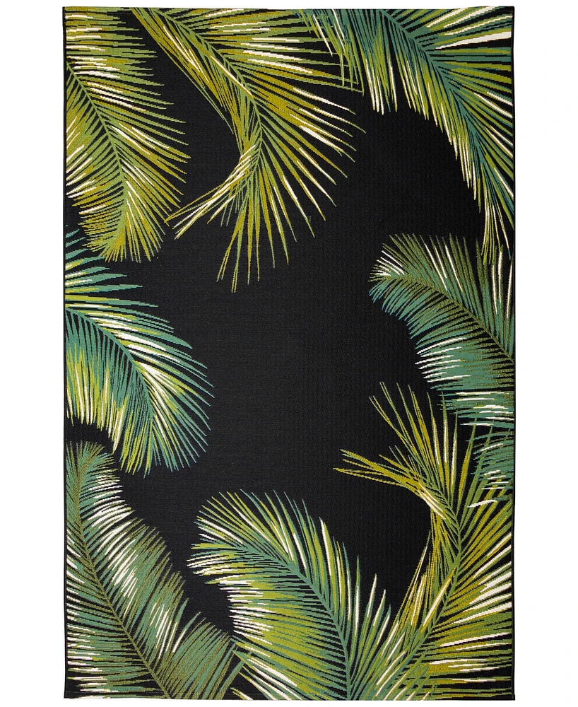 Liora Manne' Marina Palm Border 4'10"x7'6" Area Rug
