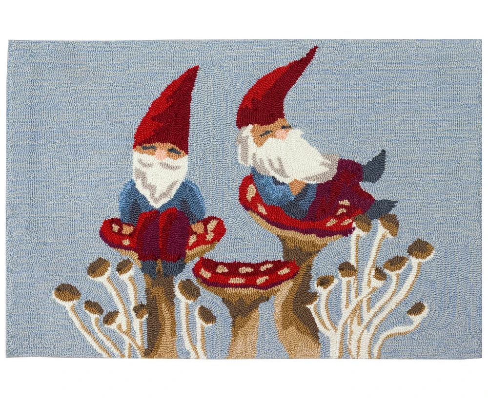 Liora Manne' Frontporch Welcome Gnome 2'6"x4' Area Rug