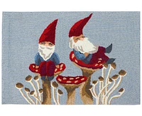 Liora Manne' Frontporch Welcome Gnome 2'6"x4' Area Rug