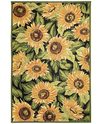 Liora Manne' Marina Sunflowers 3'3"x4'11" Area Rug