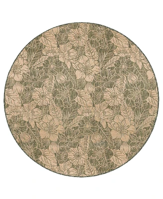 Liora Manne' Carmel Botanical 7'10"x7'10" Round Area Rug