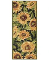 Liora Manne' Esencia Sunflowers 1'11"x4'11" Runner Area Rug