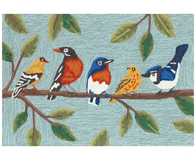 Liora Manne' Frontporch Birds on A Branch 2'6"x4' Area Rug