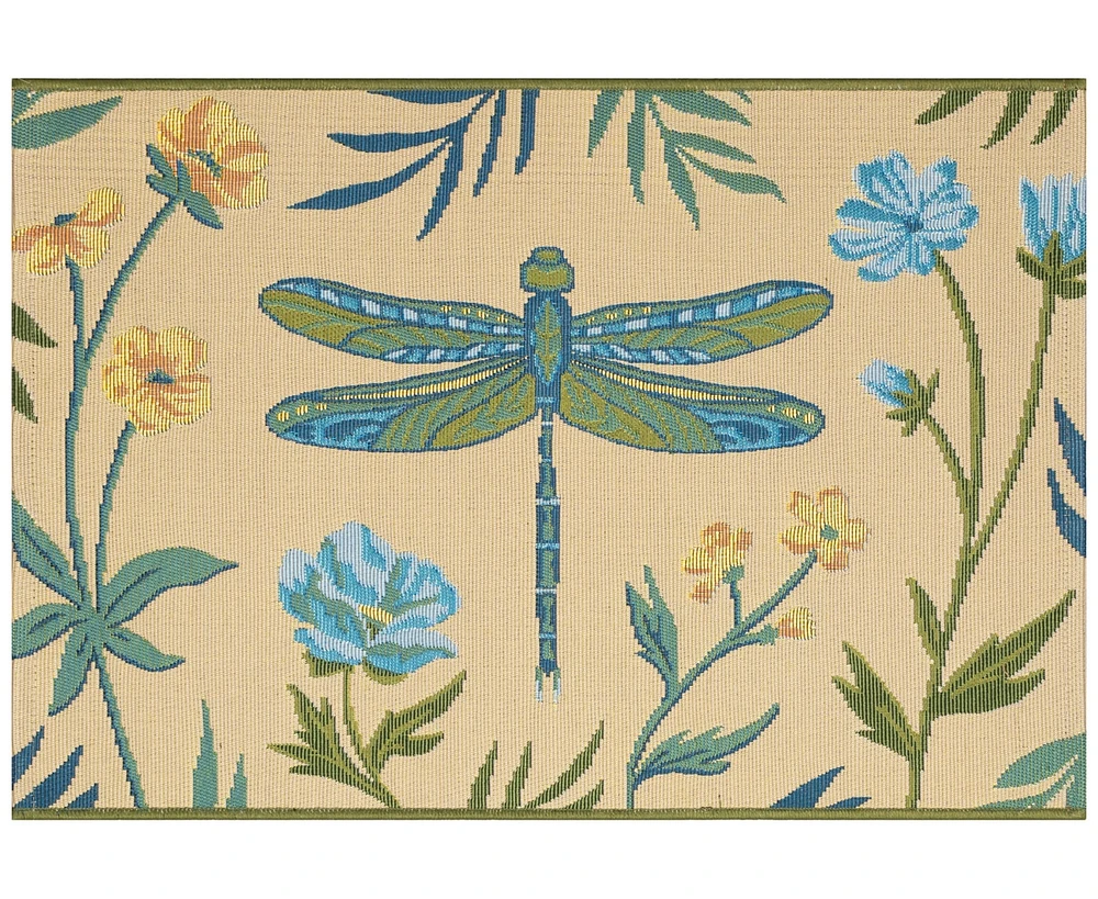 Liora Manne' Esencia Floral Dragonfly 2'5"x3'11" Area Rug