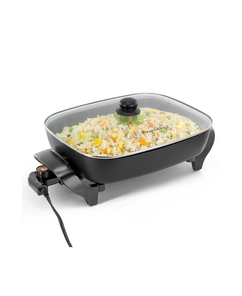 MegaChef 14.96" Electric Fry Pan with Non-Stick Coating