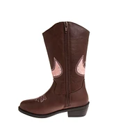 Kensie Girl Little Kids Zip-Up Cowgirl Boots