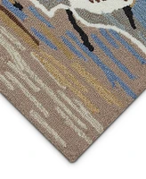 Liora Manne' Frontporch Sandpipers 1'8"x2'6" Area Rug