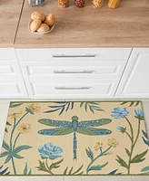 Liora Manne' Esencia Floral Dragonfly 1'11"x4'11" Runner Area Rug