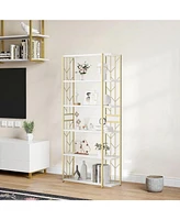 gaomon Open Modern Bookcase Shelf Storage Organizer