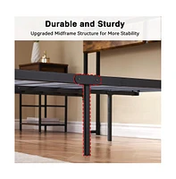 gaomon Full Size Bed Frame, Upholstered Platform with Overhead Placement Space