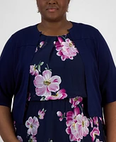 Robbie Bee Women's Plus Solid Shrug