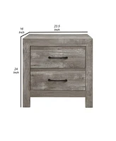 Slickblue Classic 2-Drawer Nightstand for Timeless Bedroom Storage and Organization