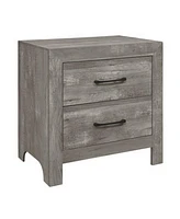 Slickblue Classic 2-Drawer Nightstand for Timeless Bedroom Storage and Organization