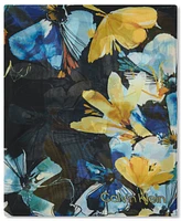 Calvin Klein Abstract Floral Chiffon Scarf