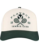 Lids Men's Cream, Forest Green Playboy Tennis Club A-Frame Adjustable Hat