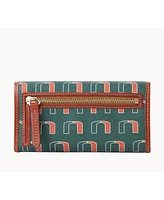 Dooney & Bourke Women's Miami Hurricanes Team Color Continental Clutch