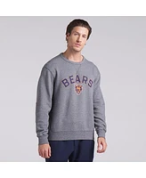 Fanatics Men's Heather Gray Chicago Bears Loop Terry Pullover Sweatshirt