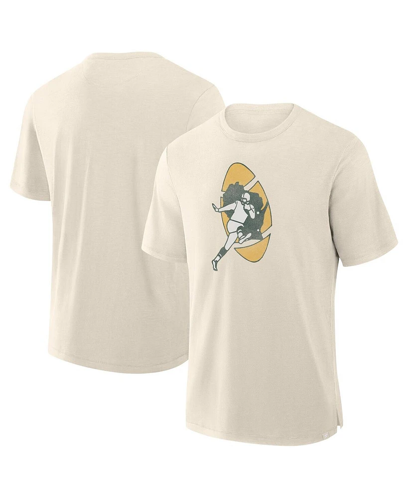 Fanatics Men's Cream Green Bay Packers Slub T-Shirt