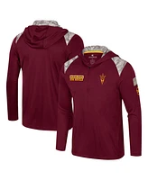 Colosseum Men's Maroon Arizona State Sun Devils Oht Military Appreciation Quarter-Zip Hoodie Jacket