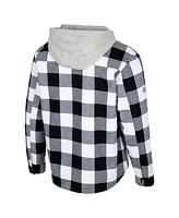 Colosseum Men's Black/White Utah Utes Buffalo Plaid Full-Zip Hoodie Jacket