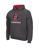 Colosseum Men's Charcoal San Diego State Aztecs Arch Logo 3.0 Pullover Hoodie