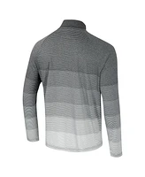 Colosseum Men's Gray Alabama Crimson Tide Ai Striped Mesh Quarter-Zip Raglan Windshirt