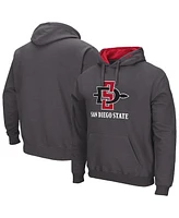 Colosseum Men's Charcoal San Diego State Aztecs Arch Logo 3.0 Pullover Hoodie