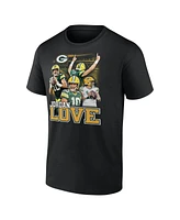 Fanatics Jordan Men's Love Black Green Bay Packers Notorious Player Graphic T-Shirt