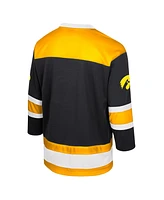 Colosseum Men's Black Iowa Hawkeyes Athletic Machine Fashion Hockey Jersey