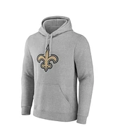 Fanatics Men's Heather Gray New Orleans Saints Deliver Fleece Pullover Hoodie