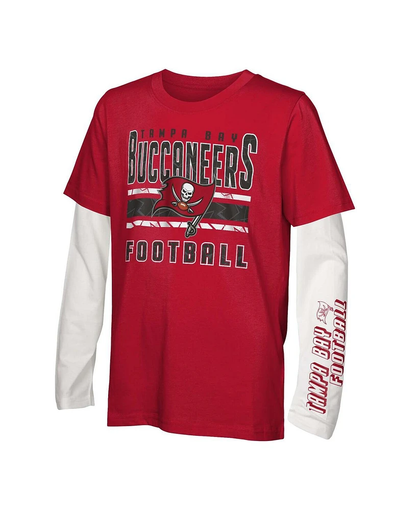 Outerstuff Big Boys and Girls Tampa Bay Buccaneers In the Mix T-Shirt Combo Set