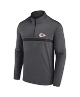 Fanatics Men's Gray Kansas City Chiefs Head-to-Head Quarter-Zip Top