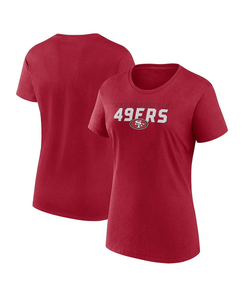 Logo Athletic Women's Scarlet San Francisco 49ers Lean T-Shirt