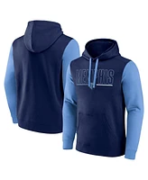 Logo Athletic Men's Navy Memphis Grizzlies Outline Colorblock Pullover Hoodie