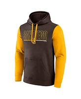 Fanatics Men's Brown San Diego Padres Outline Fleece Pullover Hoodie