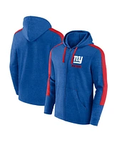 Fanatics Men's Heather Royal New York Giants Gains Full-Zip Hoodie