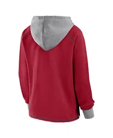 Logo Athletic Women's Scarlet San Francisco 49ers Boom Fleece Pullover V-Neck Hoodie